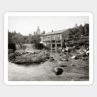 Old Mill in the Adirondacks, 1903. Vintage Photo Magnet